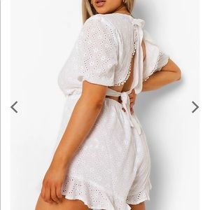 White plus size romper !